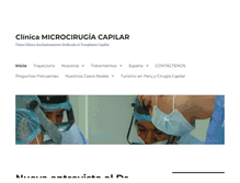 Tablet Screenshot of clinicamicrocirugiacapilar.com
